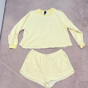 Wild Fable Yellow Striped Lounge Set